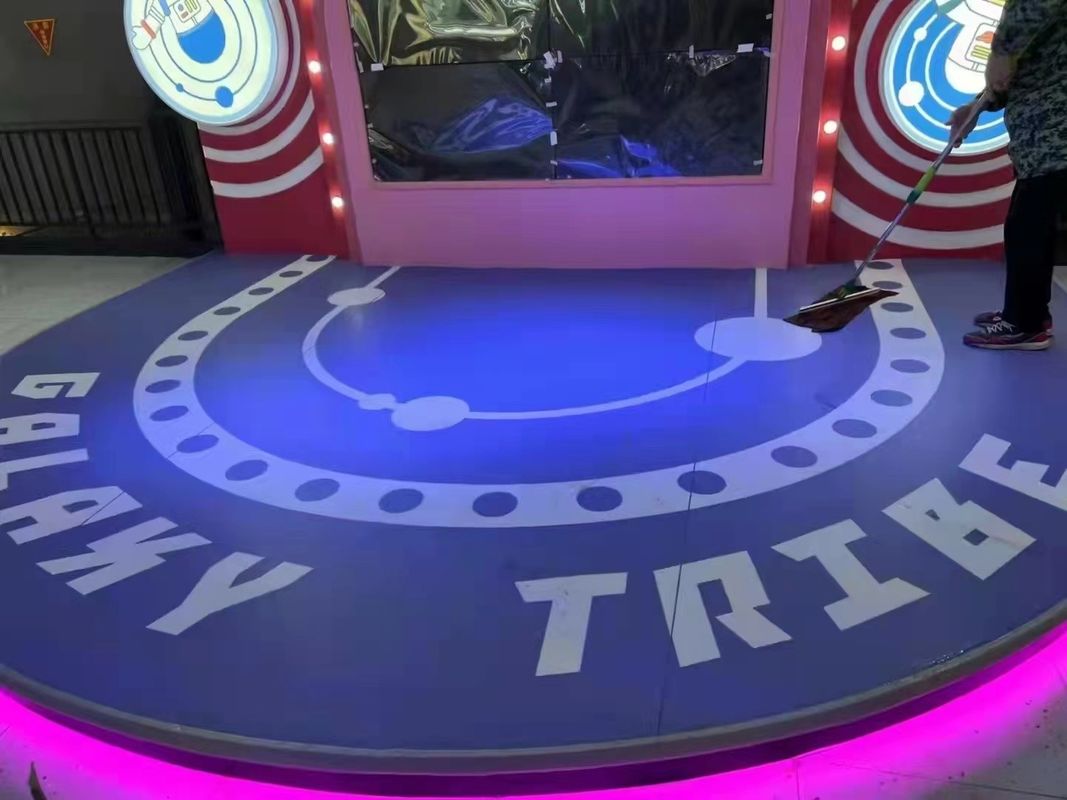 Προσαρμοσμένο 3D αποτέλεσμα Βινύλιο πάτωμα PVC 3D τυπωμένο βινύλιο πάτωμα για θεματικά πάρκα