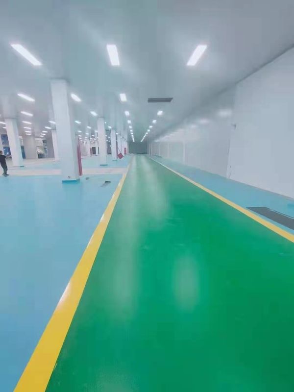 Κάλυψη δαπέδου εργαστηρίου PVC 1.4mm εργαστηρίου Βινύλιο δάπεδο μπλε πράσινο