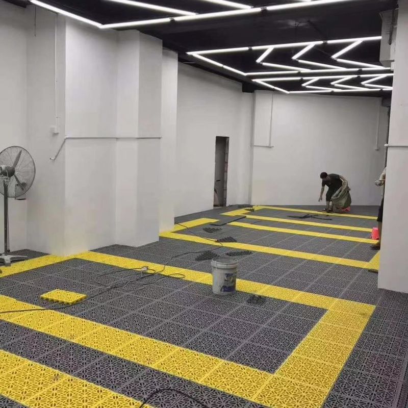 Μπλε PP αθλητικό δάπεδο 3,5 mm 4,5 mm 6 mm εξωτερικά αθλητικά πλακάκια