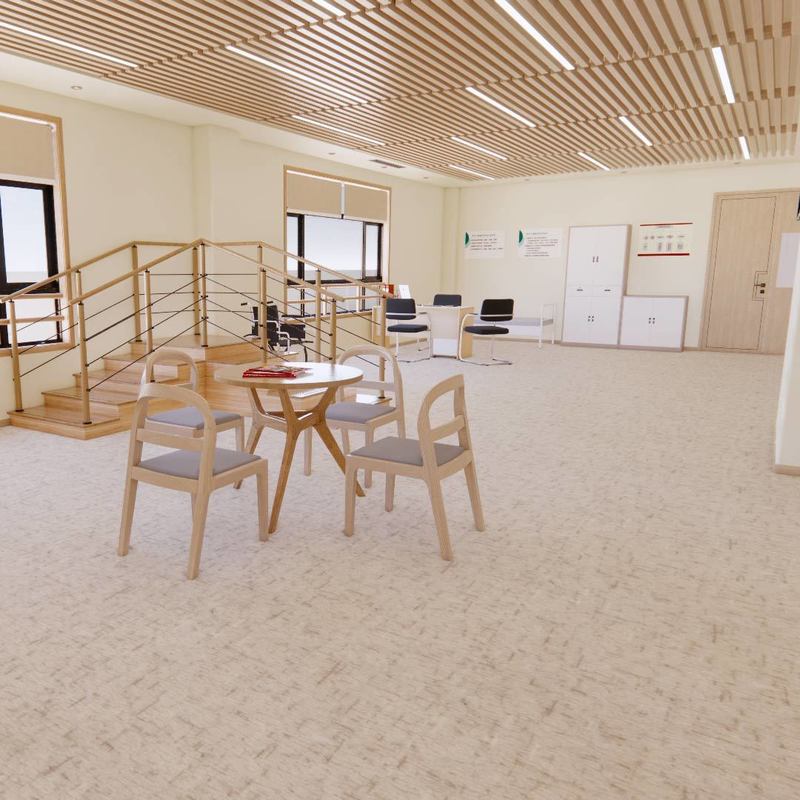 Διαφορετικά δάπεδα σκληρά ανθεκτικά στις γρατζουνιές και μαλακά υποπόδια για περιοχές υψηλής κυκλοφορίας