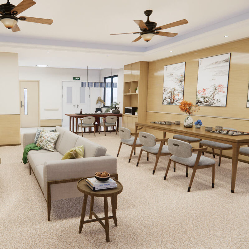 Ανθεκτικό σε κρούσεις ομογενές δάπεδο με επιφάνεια κατά των γρατσουνιών για δωμάτια ασθενών οίκων ευγηρίας