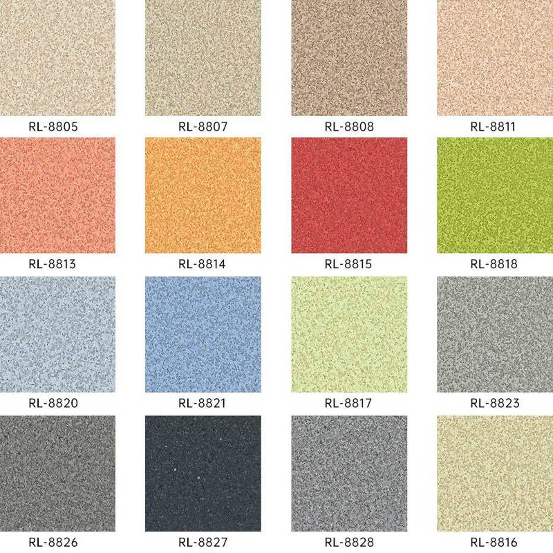 Ανθεκτικό σε κρούσεις ομογενές δάπεδο με επιφάνεια κατά των γρατσουνιών για δωμάτια ασθενών οίκων ευγηρίας