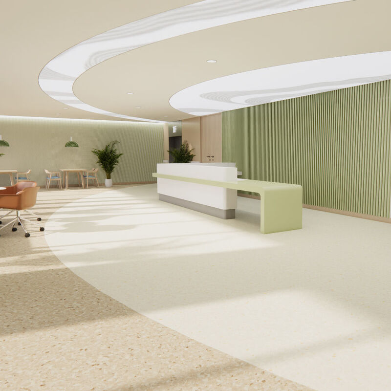 Χημικά ανθεκτικό, απρόσκοπτο, ομογενές δάπεδο βινυλίου σχεδιασμένο για τις ανάγκες καθαριότητας οίκων ευγηρίας