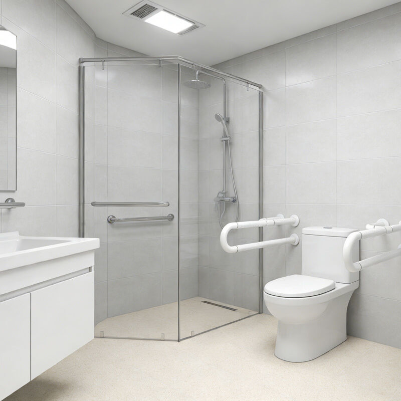 Νοσοκομείο Αντισυγκρούσεις Υποσκήνωση Χεριού Διπλό στρώμα τουαλέτα Grab Bar για ηλικιωμένους και ανάπηρους